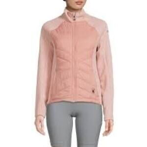 SPYDER Nova Full Zip Hybrid Track Jacket Outdoor Quilted Fleece Coat Pink Large